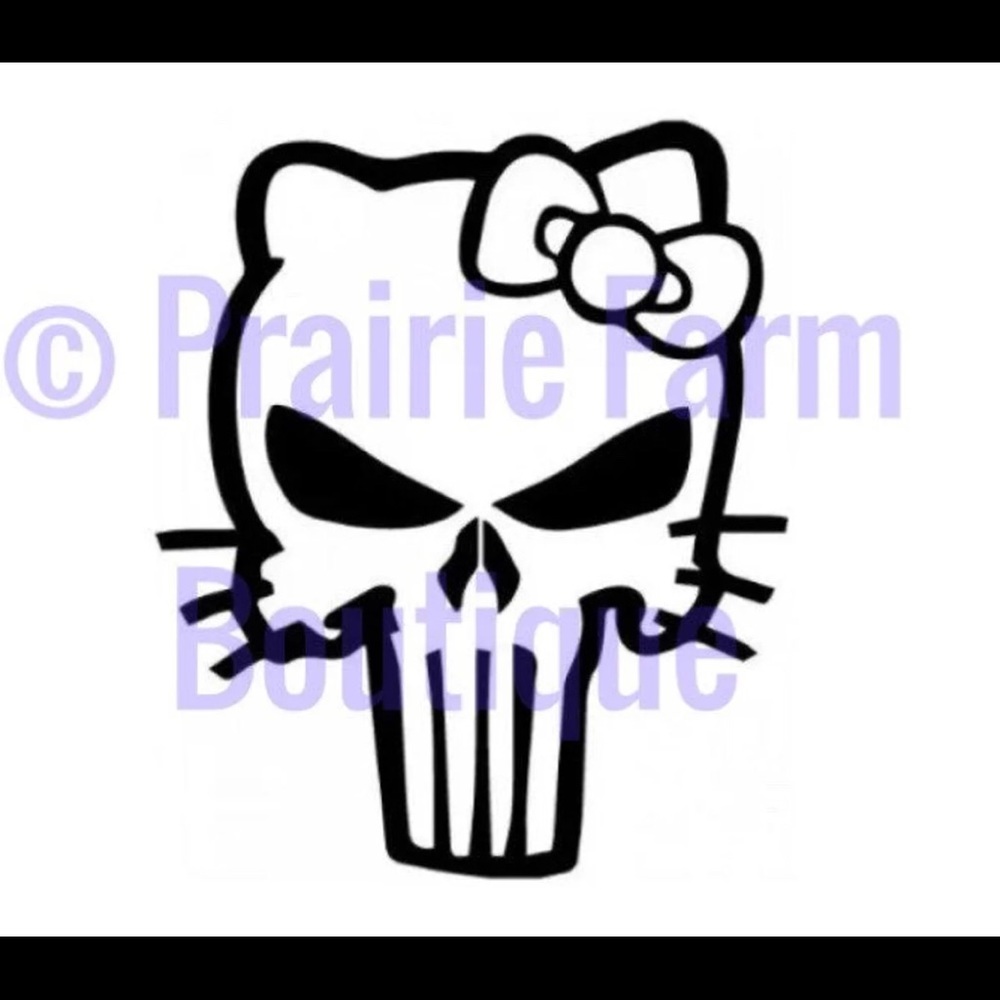 Hello Kitty Punisher Decal